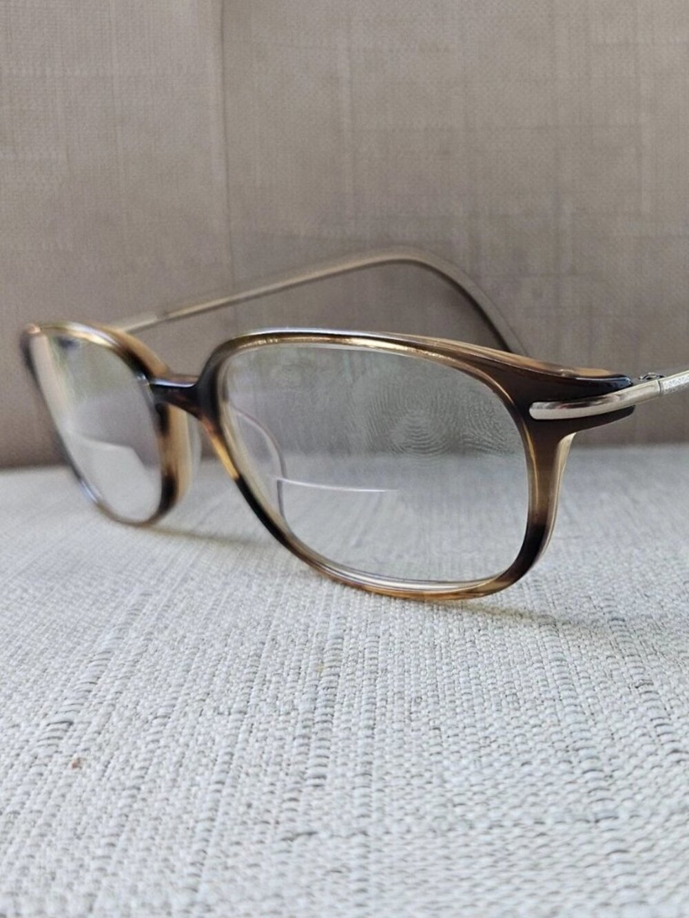 Vintage Bulova Eyeglasses Frame PECAN Eyewear TRUBUTE KINGSTON Glasses